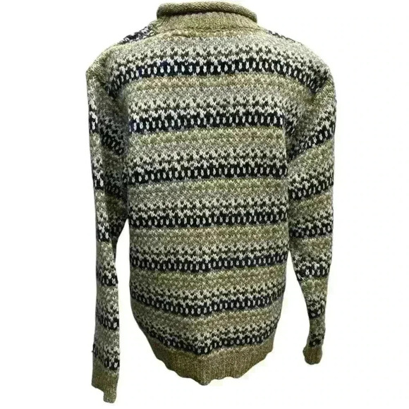 Vintage Baxter and Wells Moc neck Sweater Pullover Brown Wool Blend medium - Picture 5 of 10